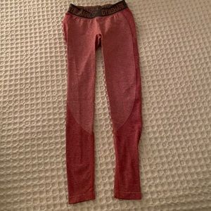 Gymshark small seamless two tone pink workout leggings